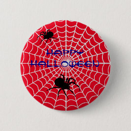 Happy Halloween Spider Pin Button