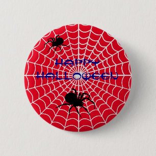 Happy Halloween Spider Pin Button