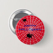 Happy Halloween Spider Pin Button (Voorkant /achterkant)