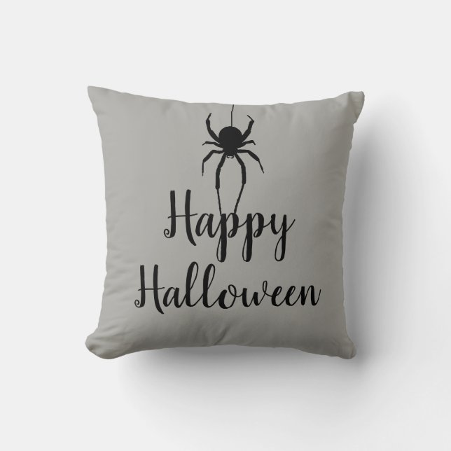 Happy Halloween Spider Sierkussen (Voorkant)