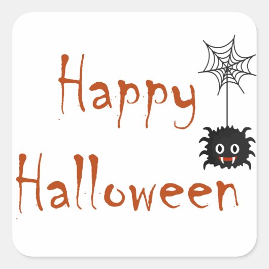 Happy Halloween Spider Sticker (Voorkant)