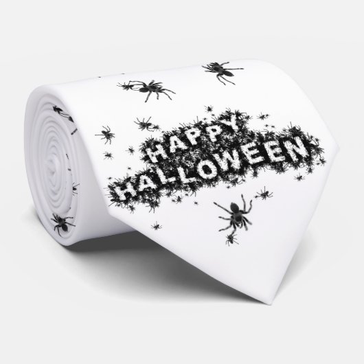Happy Halloween Spider Stropdas (Opgerold)