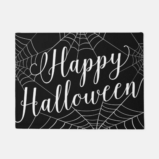 Happy Halloween Spider Web Doormat Deurmat (Voorkant)