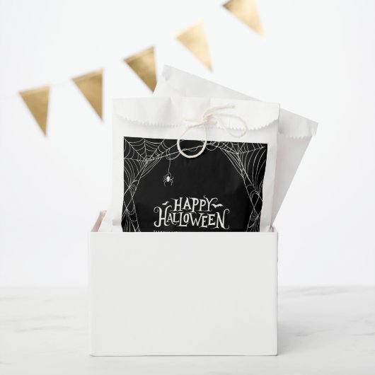Happy Halloween Spider Web Persoonlijk Bedankzakje (Feest)