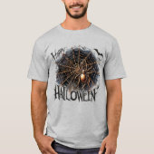 Happy Halloween Spider Web T-shirt (Voorkant)