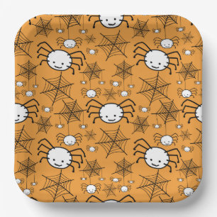Happy Halloween Spider webs Papieren Bordje