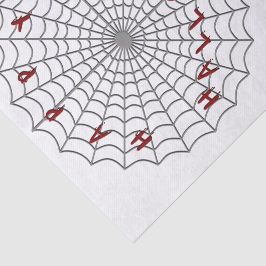 Happy Halloween Spider-webweefselpapier Tissuepapier (Detail)