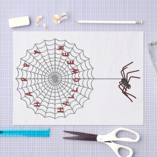 Happy Halloween Spider-webweefselpapier Tissuepapier (Craft)