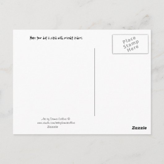 Happy Halloween Spiders Briefkaart (Achterkant)