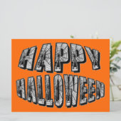 Happy Halloween Spiders & Spider Web Invitation Kaart (Staand voorkant)