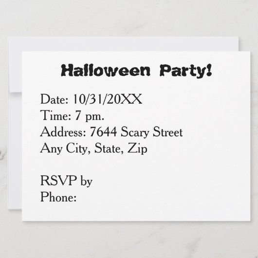 Happy Halloween Spiders & Spider Web Invitation Kaart (Achterkant)