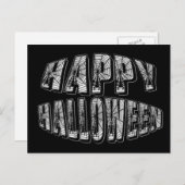 Happy Halloween Spiders & Spider Web Text Briefkaa Briefkaart (Voorkant / Achterkant)