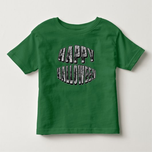 Happy Halloween Spiders & Spider Web Toddler T-shi Kinder Shirts (Voorkant)
