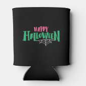 Happy Halloween Spiderweb Koelbox Blikjeskoeler (Achterkant)