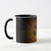 Happy Halloween Spiderweb Mok (Links)