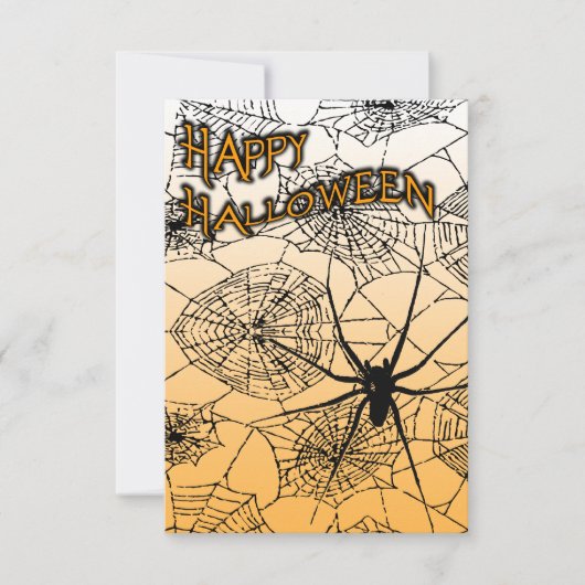 Happy Halloween Spiderwebs Kaart (Voorkant)