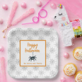 Happy Halloween spincobweb: geen truc behandelt al Papieren Bordje (Feest)