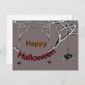 Happy Halloween Spinnen Cartoon Cust. Briefkaart (Voorkant / Achterkant)