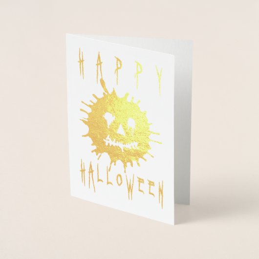 Happy Halloween Splatolatern Folie Kaarten (Voorkant)