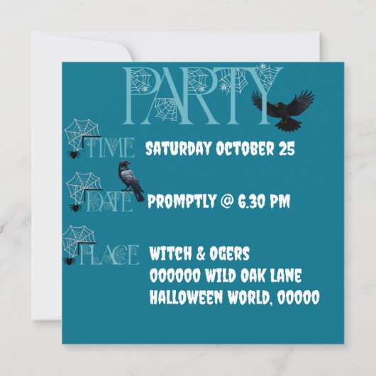 Happy Halloween spookachtige begraafplaats\Hoofdst Kaart (Achterkant)