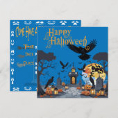 Happy Halloween spookachtige begraafplaats met spo Kaart (Voorkant / Achterkant)
