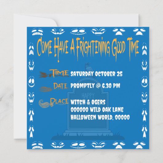 Happy Halloween spookachtige begraafplaats met spo Kaart (Achterkant)