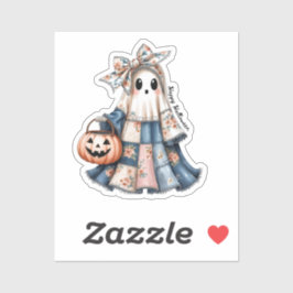 Happy Halloween spookachtige patchwork geest Sticker