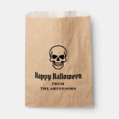 Happy Halloween spookachtige schedel aangepaste na Bedankzakje (Voorkant)