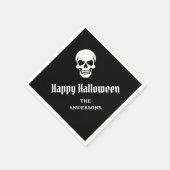Happy Halloween spookachtige schedel aangepaste na Servet (Hoek)