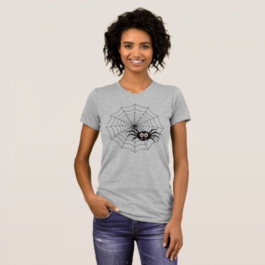 Happy Halloween Spookie Spider Vampire Web T-shirt (Voorkant volledig)