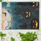 Happy Halloween Spooky Achtergrond Theedoek (Gevouwen)