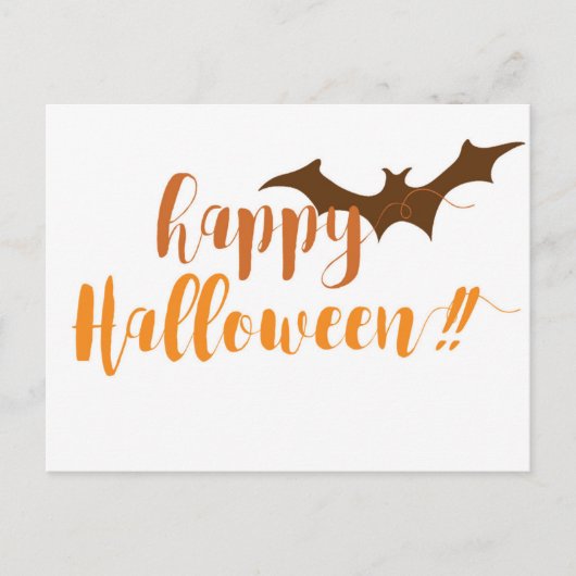 Happy Halloween - Spooky Bat Briefkaart (Voorkant)