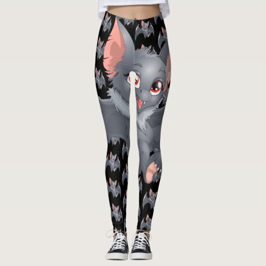 Happy Halloween Spooky Bat Leggings (Voorkant)