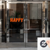 Happy Halloween Spooky Bat Raamsticker (Kantoordeur)