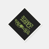 Happy Halloween | Spooky Black & Green Lettering Servet (Hoek)