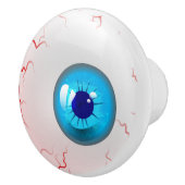 Happy Halloween! Spooky Blue Eyeball Keramische Knop (Rechts)