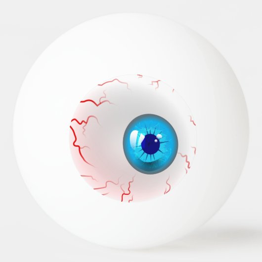 Happy Halloween! Spooky Blue Eyeball Pingpongbal (Voorkant)