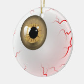 Happy Halloween! Spooky Brown Eyeball Keramisch Ornament (Links)