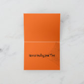 Happy Halloween spooky cartoon grappig gevouwen Feestdagen Kaart (Binnen)