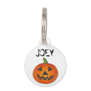 Happy Halloween Spooky Carved Pumpkin-tag Huisdierpenning