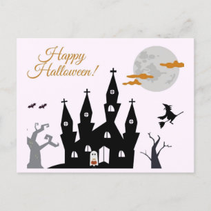 Happy Halloween Spooky Castle Briefkaart