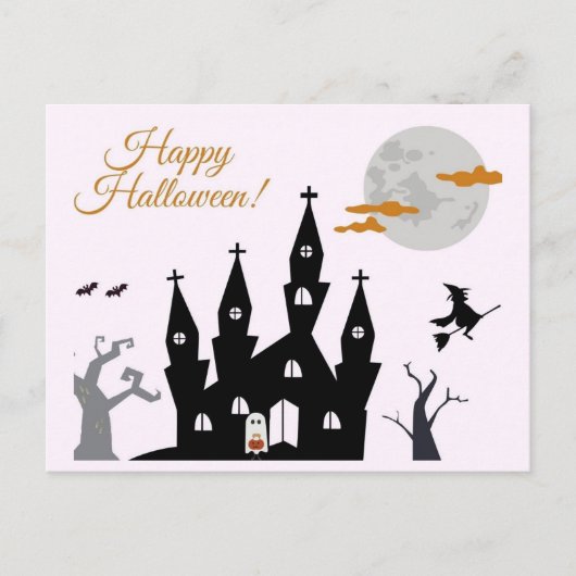 Happy Halloween Spooky Castle Briefkaart (Voorkant)