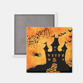 Happy Halloween Spooky Castle Magneet (Voorkant / Achterkant)