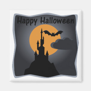 Happy Halloween Spooky Castle Magnet