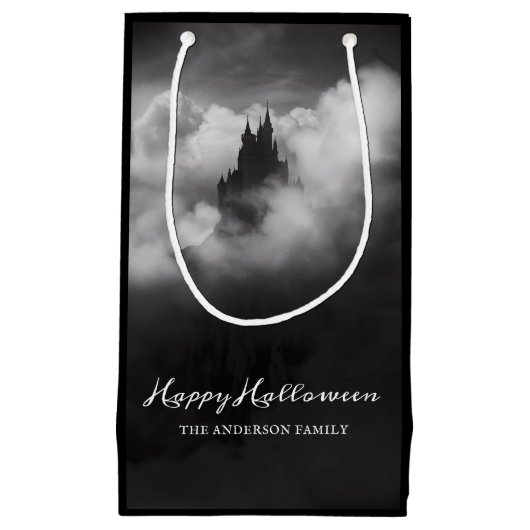 Happy Halloween Spooky Castle Party Klein Cadeauzakje (Voorkant)
