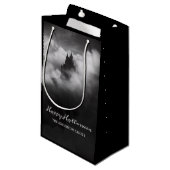 Happy Halloween Spooky Castle Party Klein Cadeauzakje (Voorkant Gekanteld)