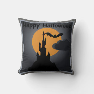 Happy Halloween Spooky Castle Pillow Kussen