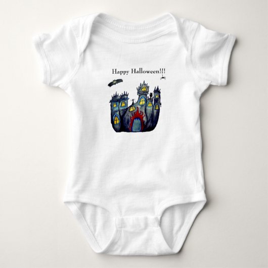Happy Halloween Spooky Castle T-shirt (Voorkant)
