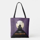 Happy Halloween Spooky Castle Tote Bag (Achterkant)