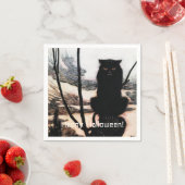  Happy Halloween Spooky Cat Arthur Rackham Servet (Insitu)